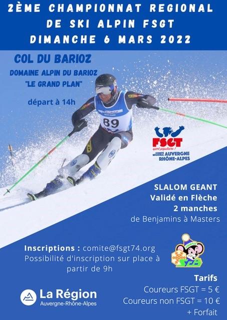 Affiche chpt reg ski 2022