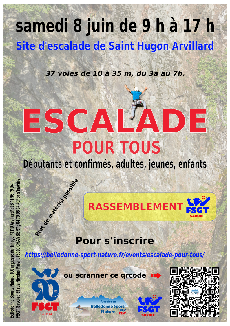 Affiche escalade pour tous 08 06 24