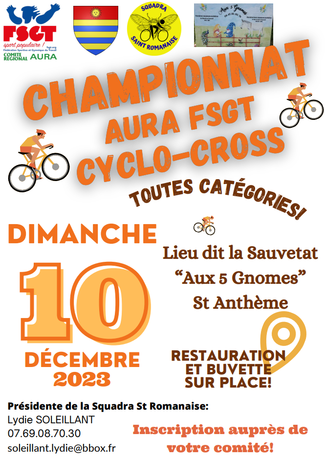 Championnats aura 2023 cyclo cross