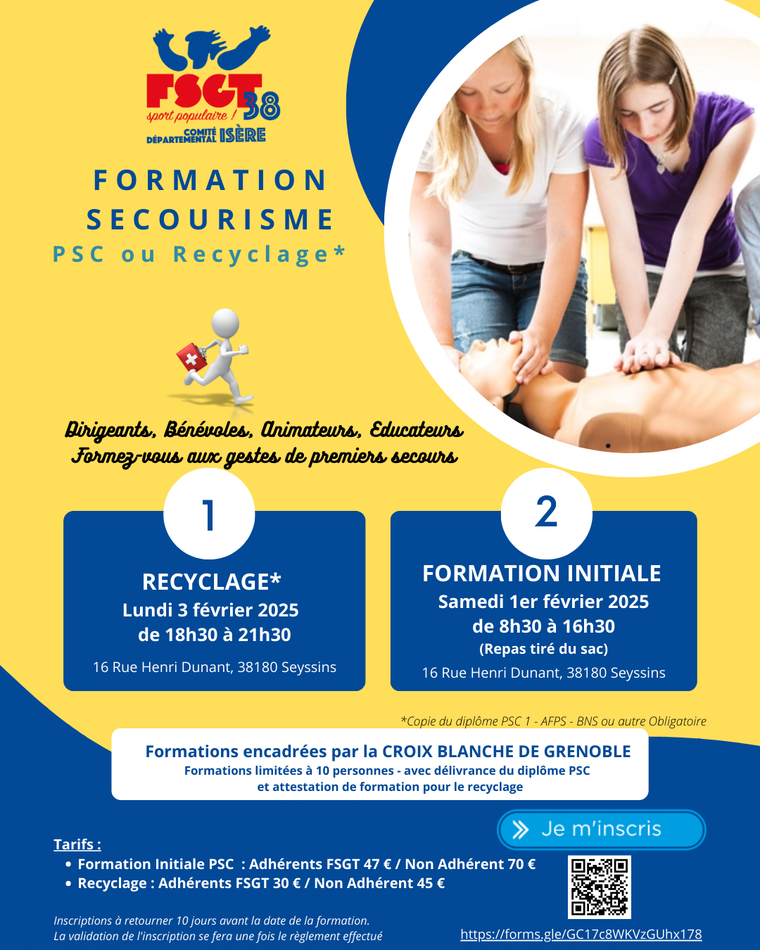 Secourisme isere 3 fevrier 2025